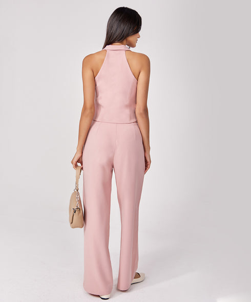 Flared Leg Formal Pink Pant